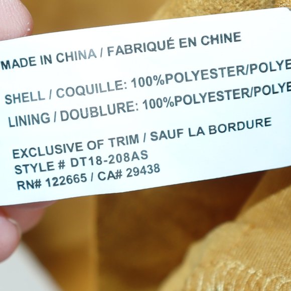 Altar'd State Mustard Yellow Suede-Like Ruffle Sleeve Blouse Women's Size M-NWT - Picture 8 of 9